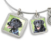 small square photo charm for dog jewelry photo bracelet and charm bracelets and pet memorial jewelry