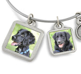 small square photo charm for dog jewelry photo bracelet and charm bracelets and pet memorial jewelry