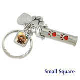 custom pet keychain photo charm engrave