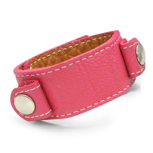 leather cuff bracelet pink