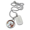 pet photo necklace and dog tag