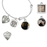 “Diva Cat & Meow” Cat Charm Photo Wire Bangle Bracelet | Sadie Photo Bracelet - Customer's Product with price 77.00 ID NB7TRW1mGM2JbW-CrCnREIN4
