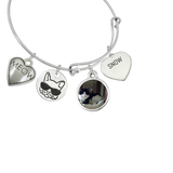 “Cool Cat & Meow” Cat Charm Photo Wire Bangle Bracelet | Sadie Photo Bracelet - Customer's Product with price 47.00 ID ctwx7NcLIdGab7Z-rus6eWrj