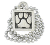 sterling silver paw print necklace, dog jewelry for people