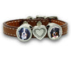dog memorial bracelet with photo charms