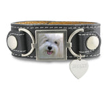 Dog Bracelet Leather Cuff Photo Bracelet