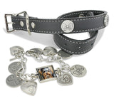 matching dog collar and bracelet pet memorial photo jewelry