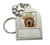 pet memorial keychain with paw print charm