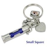 urn keychain with picture charm