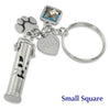 cat memorial keychain urn with picture charm