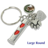 pet ashes keychain with photo charm
