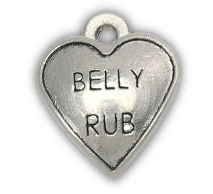 Belly Rub dog charm for dog charm photo bracelet and dog charm bracelet