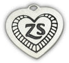 zelda's song heart engraved dog charm front