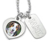 loss of pet necklace dog tag jewelry engraved photo pendant dog necklace