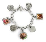 picture bracelet with dog charms and photos