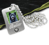 pet necklace with engraving for pet memorial jewelry