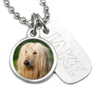 dog remembrance necklace with engraved photo necklace dog jewelry