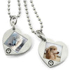 Paw Print Heart Photo Necklace Dog Necklace