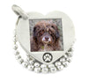 photo necklace with paw print imprint