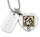 dog tag jewelry engraved with picture necklace dog necklace