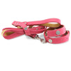 pink dog collar and leash