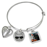 cat bangle bracelet with picture