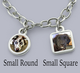 photo bracelet with pet charms