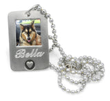 personalized pet photo pendant with engraving