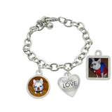 Daisy Custom Photo Bracelet with Pet Charms Pet Memorial Jewelry - Customer's Product with price 80.00