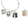 "Dog Mom & Paw" Dog Charm Photo Wire Bangle Bracelet | Sadie Photo Bracelet - Customer's Product with price 55.00 ID q45rCXz6MucaZ1bZcXxlQq-b