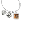 "Woof & Paw" Dog Charm Photo Wire Bangle Bracelet | Sadie Photo Bracelet - Customer's Product with price 40.00 ID maX9NKHhXWLdpKmXxuS-91ok