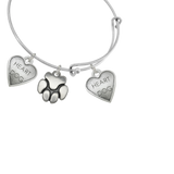 "Heart Dog & Paw" Pet Charm Wire Bangle Bracelet | Sadie Custom Charm Bracelet - Customer's Product with price 35.00 ID 7lsUzqmrD3SOcgFBdwtOMbjA