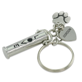 Pet Cremation Urn Keychain LOVE with Paw Print Charm and Personalization - Customer's Product with price 42.00 ID QI3FHGdzkQvE_5I3kYxc4U10