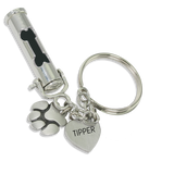 DOG BONE Pet Ashes Urn Keychain With Picture Charm, Paw Print Charm and Engraving - Customer's Product with price 62.00 ID U1R0d0P-QNbtjLOYTJ4div1U