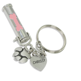 DOG BONE Pet Ashes Urn Keychain With Picture Charm, Paw Print Charm and Engraving - Customer's Product with price 62.00 ID IQIKLml6UJXEcXypD9iREf0F