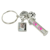 PAW PRINT Pet Ashes Urn Keychain with Picture Charm, Paw Print Charm and Engraving - Customer's Product with price 62.00 ID 9gr76l2YN19JyY5MEgDwTwOR