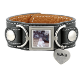 Leather Cuff Photo Bracelet Pet Memorial Jewelry - Customer's Product with price 95.00 ID v5DBumo_lUPxunsfeR8YhNj7