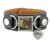 Leather Cuff Photo Bracelet Pet Memorial Jewelry - Customer's Product with price 95.00
