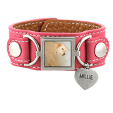 Leather Cuff Photo Bracelet Pet Memorial Jewelry - Customer's Product with price 95.00 ID la0vH_PUI7p1Nqh2n51qJt7p