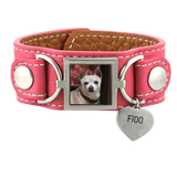 Leather Cuff Photo Bracelet Pet Memorial Jewelry - Customer's Product with price 95.00