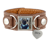 Leather Cuff Photo Bracelet Pet Memorial Jewelry - Customer's Product with price 95.00 ID 4OlZ0CW_pt2GKsJd6Q65FIjk